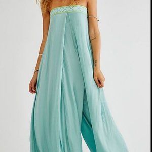 NEVER WORN-Free People Solid Serendipity Jumpsuit. Size Small, Color: April Mist